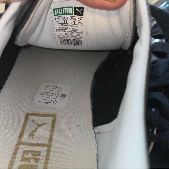 Puma Basket Platform Navy Patent Leather Sneakers Y2K Style. Women's US 8.5 - Picture 8 of 8